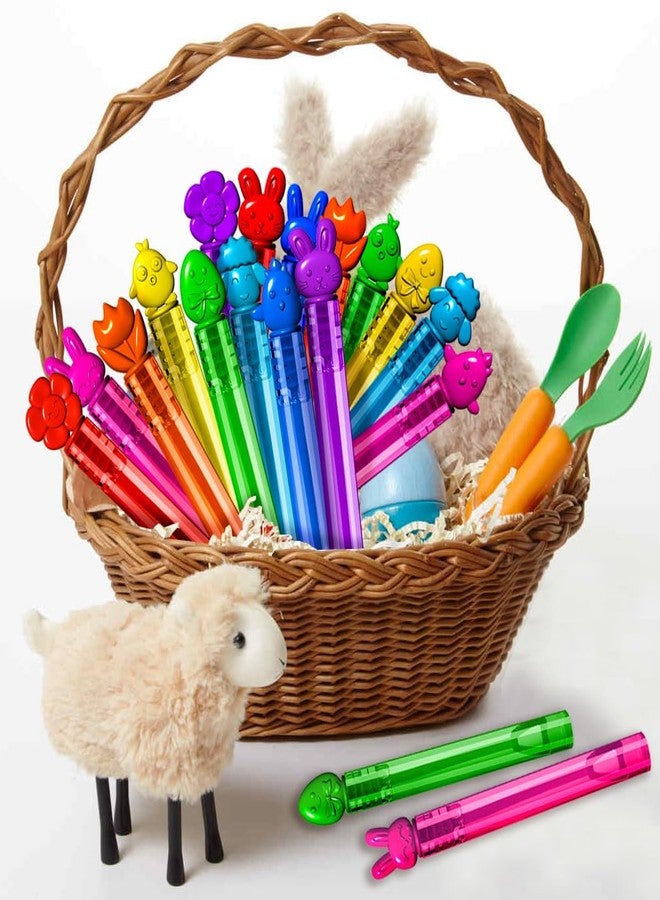 VKTEN 32Pcs Easter-Themed Mini Bubble Wands Assortment 8 Colors 8 Styles Bubble Party Favors for Kids,Easter Basket Stuffers Essentials - Image 5